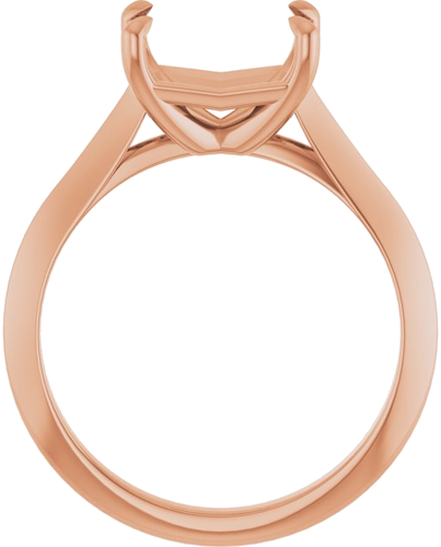 Sužadėtuvių Žiedas „Solitaire“ 417 Rožinis Aukso Emerald 9mm x 7mm (2)