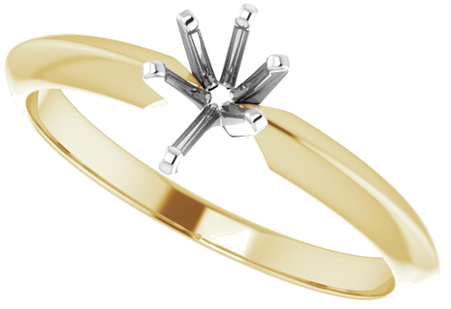 Sužadėtuvių Žiedas „Lightweight Solitaire“ 585 Baltojo Ir Geltonojo Aukso Pear Shape 6mm x 4mm (5)