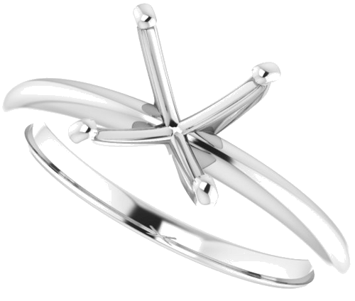 Sužadėtuvių Žiedas „Solitaire“ 585 Baltojo Aukso Square 6mm (5)