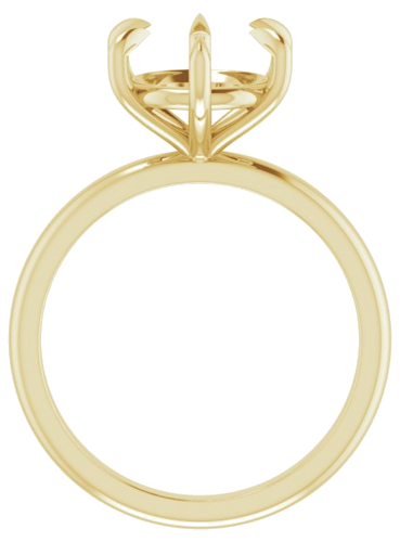 14K Yellow 9.4 mm Round Solitaire Engagement Ring Mounting (2)