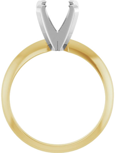 Sužadėtuvių Žiedas „Lightweight Solitaire“ 14k yellow/white gold Square 5.5mm (2)