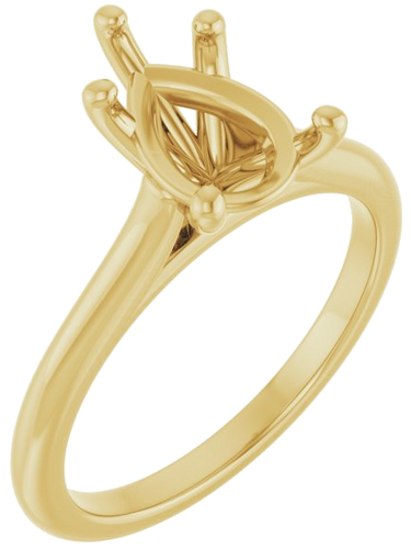 Sužadėtuvių Žiedas „Solitaire“ 750 Geltonojo Aukso Pear Shape 10mm x 7mm (1)