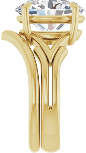 18K Yellow 12x10 mm Oval Solitaire Engagement Ring Mounting (9)