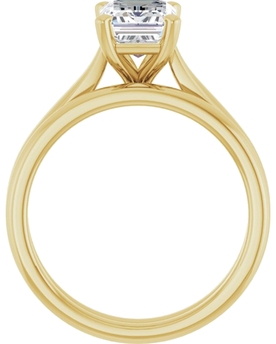 14K Yellow 8x6 mm Emerald Engagement Ring Mounting (7)