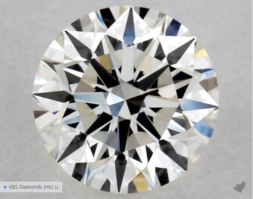 0.55 carat I-VS1 Excellent cut Natūralus Round Deimantas (1)