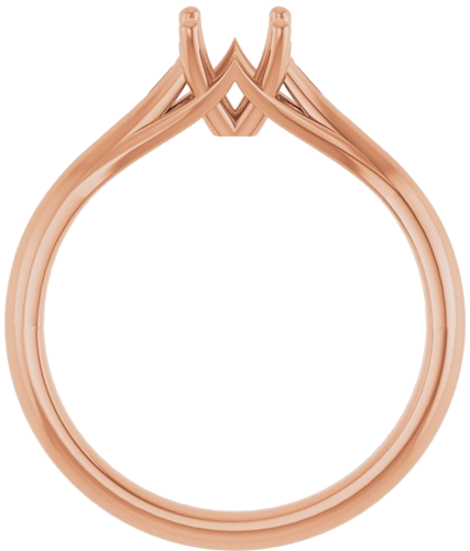 Sužadėtuvių Žiedas „Solitaire“ 585 Rožinis Aukso Round 5.2mm (2)