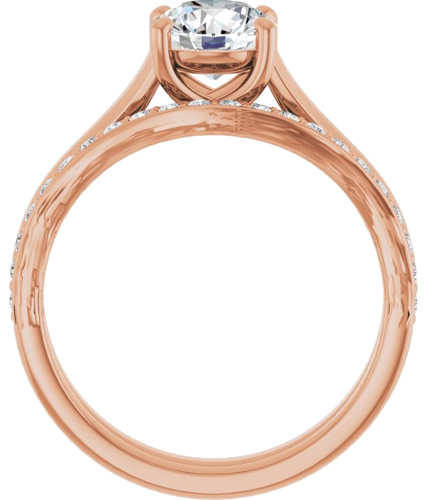 14K Rose 6.5 mm Round Solitaire Engagement Ring Mounting (7)