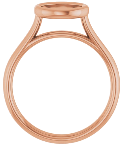 14K Rose  7.4 mm Round Solitaire Engagement Ring Mounting (2)