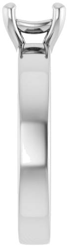 14K White 6 mm Cushion Solitaire Engagement Ring Mounting (4)