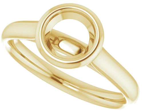 Sužadėtuvių Žiedas „Bezel-Set Solitaire“ 585 Geltonojo Aukso Round 6mm (5)