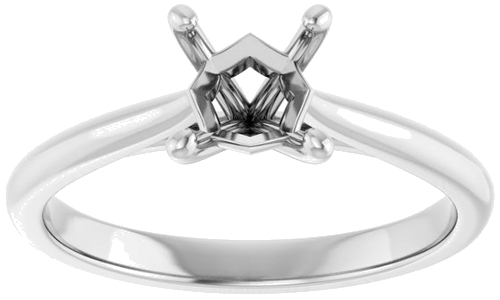 Sužadėtuvių Žiedas „Solitaire“ 585 Baltojo Aukso Square 5mm (3)