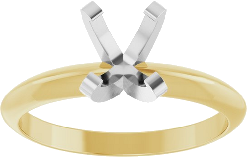 Sužadėtuvių Žiedas „Solitaire“ 585 Baltojo Ir Geltonojo Aukso Oval 7mm x 5mm (3)