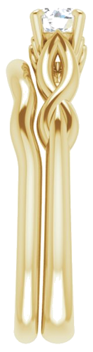 14K Yellow  4.1 mm Round Solitaire Engagement Ring Mounting (9)