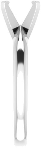 10K White 5 x 5 mm Square Solitaire Engagement Ring Mounting (4)