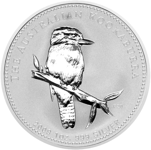 2009 Kookaburra Australija 1 oz sidabrinė moneta (1)