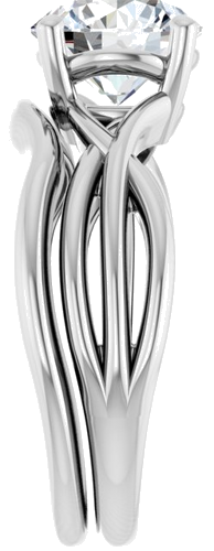 Sužadėtuvių Žiedas „Solitaire“ 950 Platinos Round 8mm (9)