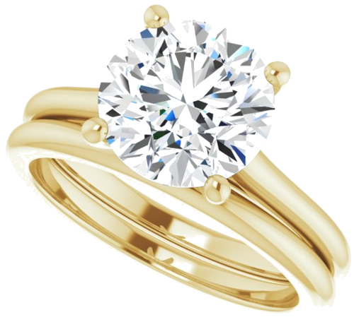 14K Yellow 8.8 mm Round Solitaire Engagement Ring Mounting (10)