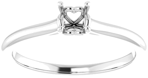 Sužadėtuvių Žiedas „Solitaire“ 585 Baltojo Aukso Round 4.4mm (3)
