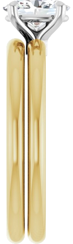 Sužadėtuvių Žiedas 585 Baltojo Ir Geltonojo Aukso Oval 7mm x 5mm (9)