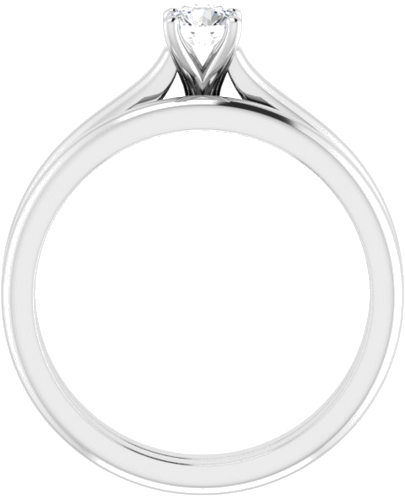 Sužadėtuvių Žiedas „Solitaire“ 585 Baltojo Aukso Round 4.1mm (7)