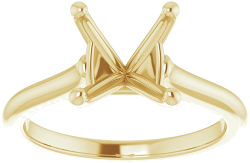 14K Yellow 9 mm Round Solitaire Engagement Ring Mounting (3)