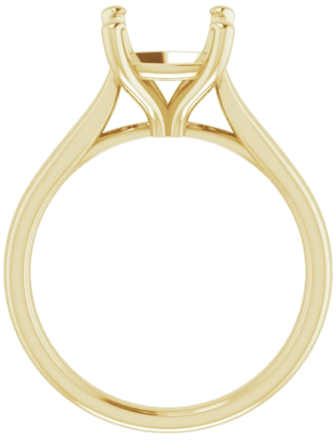 14K Yellow 8 mm Cushion Engagement Ring Mounting (2)