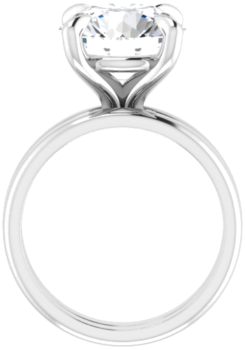 Sužadėtuvių Žiedas „Solitaire“ 585 Baltojo Aukso Round 11mm (7)