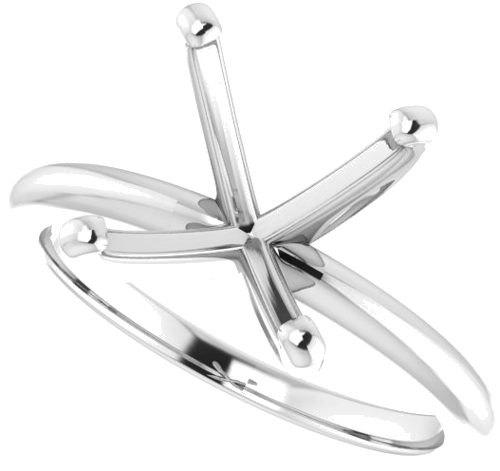 Platinum  12x10 mm Oval Solitaire Engagement Ring Mounting (5)