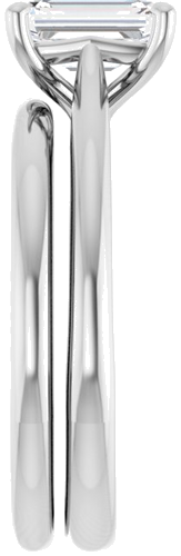 14K White 7x5 mm Emerald Solitaire Engagement Ring Mounting (9)