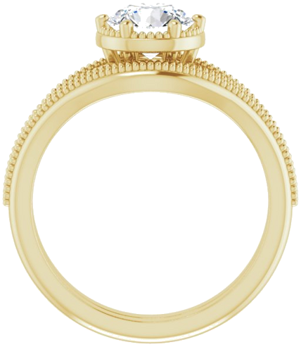 14K Yellow 6.5 mm Round Solitaire Engagement Ring Mounting (7)