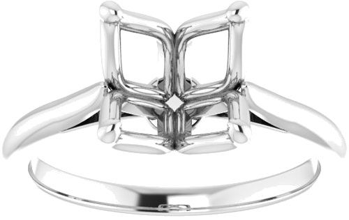 Sužadėtuvių Žiedas „Solitaire“ 14k white gold Round 9mm (3)