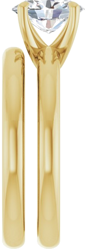 14K Yellow 8x6 mm Oval Solitaire Engagement Ring Mounting (9)