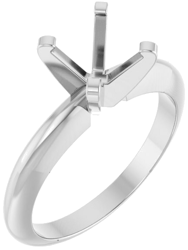 Sužadėtuvių Žiedas „Solitaire“ 585 Baltojo Aukso Round 7mm (1)