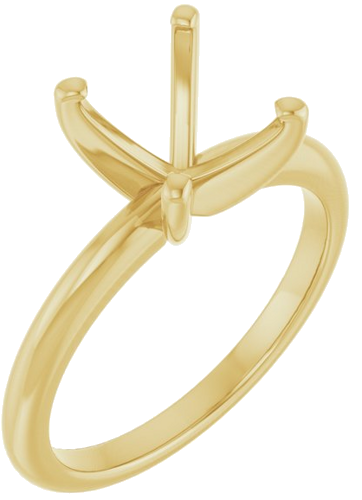 Sužadėtuvių Žiedas „Solitaire“ 585 Geltonojo Aukso Oval 10mm x 8mm (1)