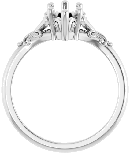 14K White 10x5 mm Marquise Solitaire Engagement Ring Mounting (2)