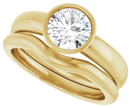 14K Yellow 6.5 mm Round Engagement Ring Mounting (10)