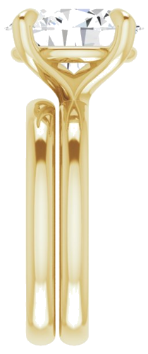 Sužadėtuvių Žiedas „Solitaire“ 750 Geltonojo Aukso Oval 12mm x 10mm (9)