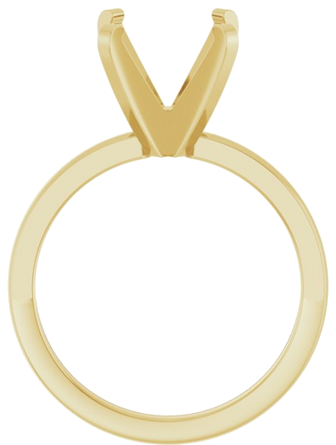 14K Yellow 9.8 mm Round 4-Prong Engagement Ring Mounting (2)