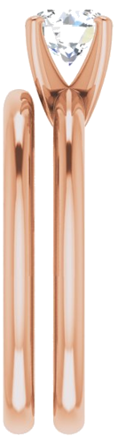 14K Rose  5.8 mm Round Solitaire Engagement Ring Mounting (9)