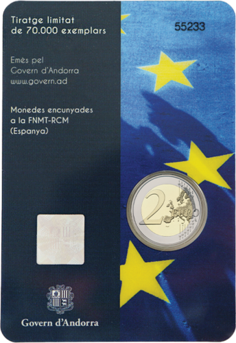2022 Andora Euro įvedimas 2 eurų BU moneta (3)