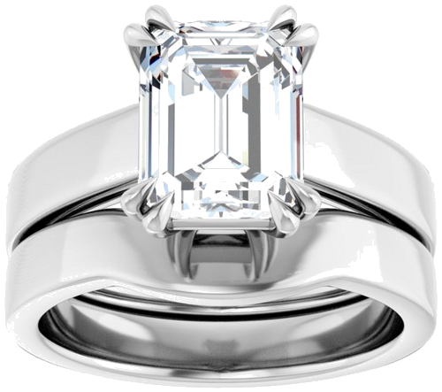 Sužadėtuvių Žiedas „Solitaire“ 417 Baltojo Aukso Emerald 9mm x 7mm (6)