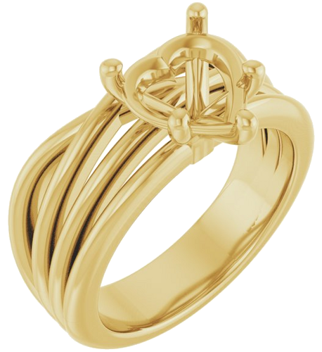 Sužadėtuvių Žiedas „Solitaire“ 585 Geltonojo Aukso Heart Shape 8mm (1)