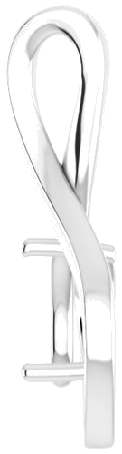 Pakabukas „Infinity-Inspired“ 585 Baltojo Aukso Pear Shape 6mm x 4mm (3)