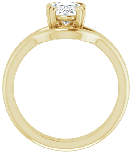 Sužadėtuvių Žiedas „Solitaire“ 585 Geltonojo Aukso Oval 8mm x 6mm (7)