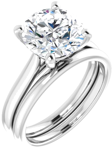 Sužadėtuvių Žiedas „Solitaire“ 950 Platinos Round 9.4mm (6)