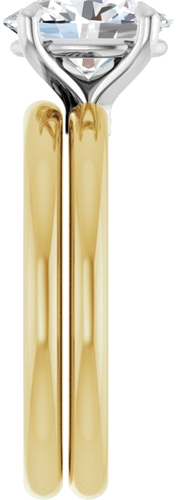 14K Yellow White 9x7 mm Oval Solitaire Engagement Ring Mounting (9)