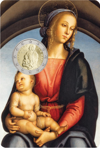 2023 San Marino Perugino 2 euro BU coin on card (4)