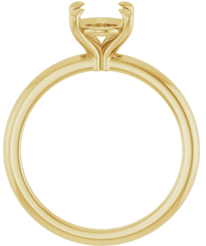 Sužadėtuvių Žiedas 585 Geltonojo Aukso Oval 9mm x 7mm (2)