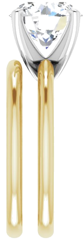 14K Yellow   White  9.4 mm Round Solitaire Engagement Ring Mounting (9)