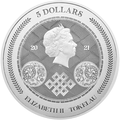 1 oz Хронос 2021 Токелау сребърна монета (2)